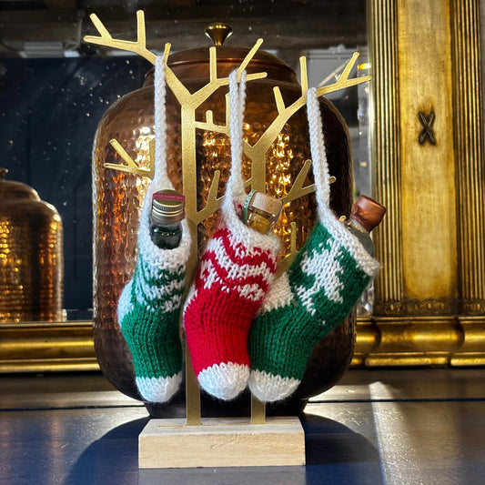 Handmade Christmas Stocking & Miniature Gin Set